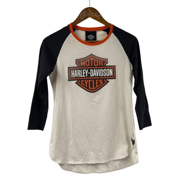 Harley Davidson Museum Raglan Tee Small Motorcycles Milwaukee - Picture 1 of 5